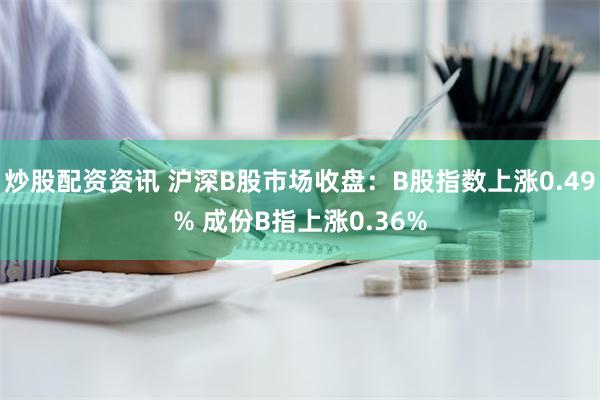 炒股配资资讯 沪深B股市场收盘：B股指数上涨0.49% 成份B指上涨0.36%