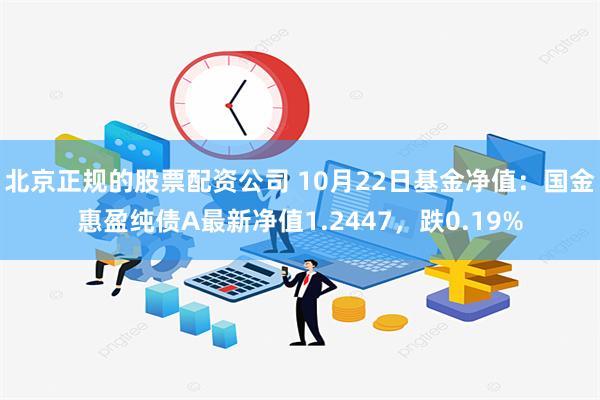 北京正规的股票配资公司 10月22日基金净值：国金惠盈纯债A最新净值1.2447，跌0.19%