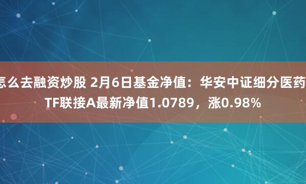 怎么去融资炒股 2月6日基金净值：华安中证细分医药ETF联接A最新净值1.0789，涨0.98%