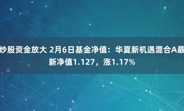 炒股资金放大 2月6日基金净值：华夏新机遇混合A最新净值1.127，涨1.17%